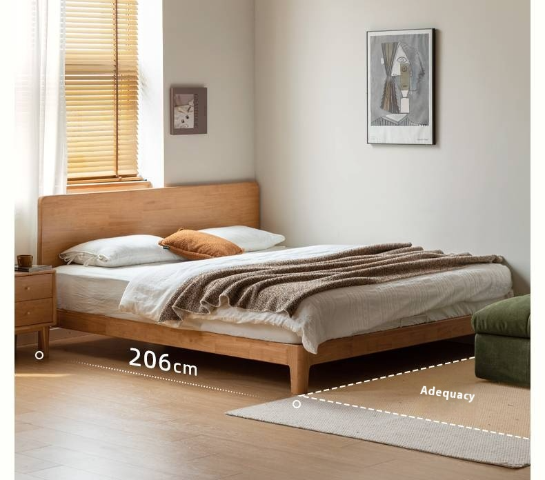 Rubberwood Solid Wood Bed
