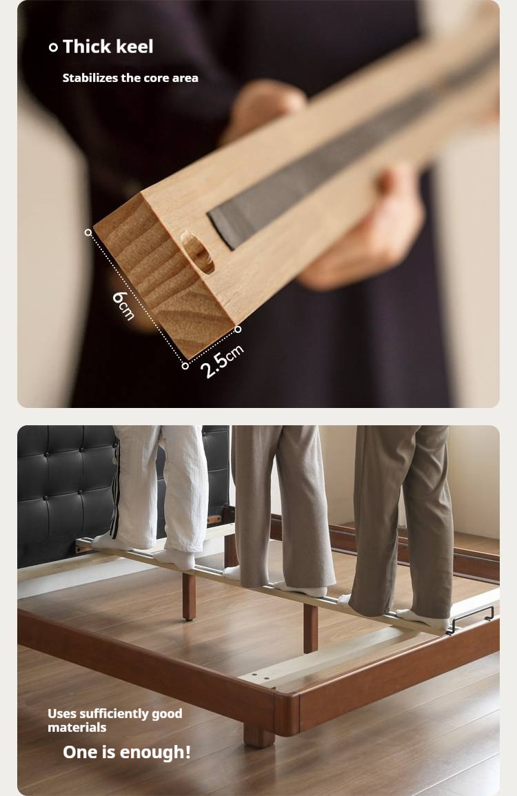 Poplar Solid Wood Eco Cloud Leather Soft Bed