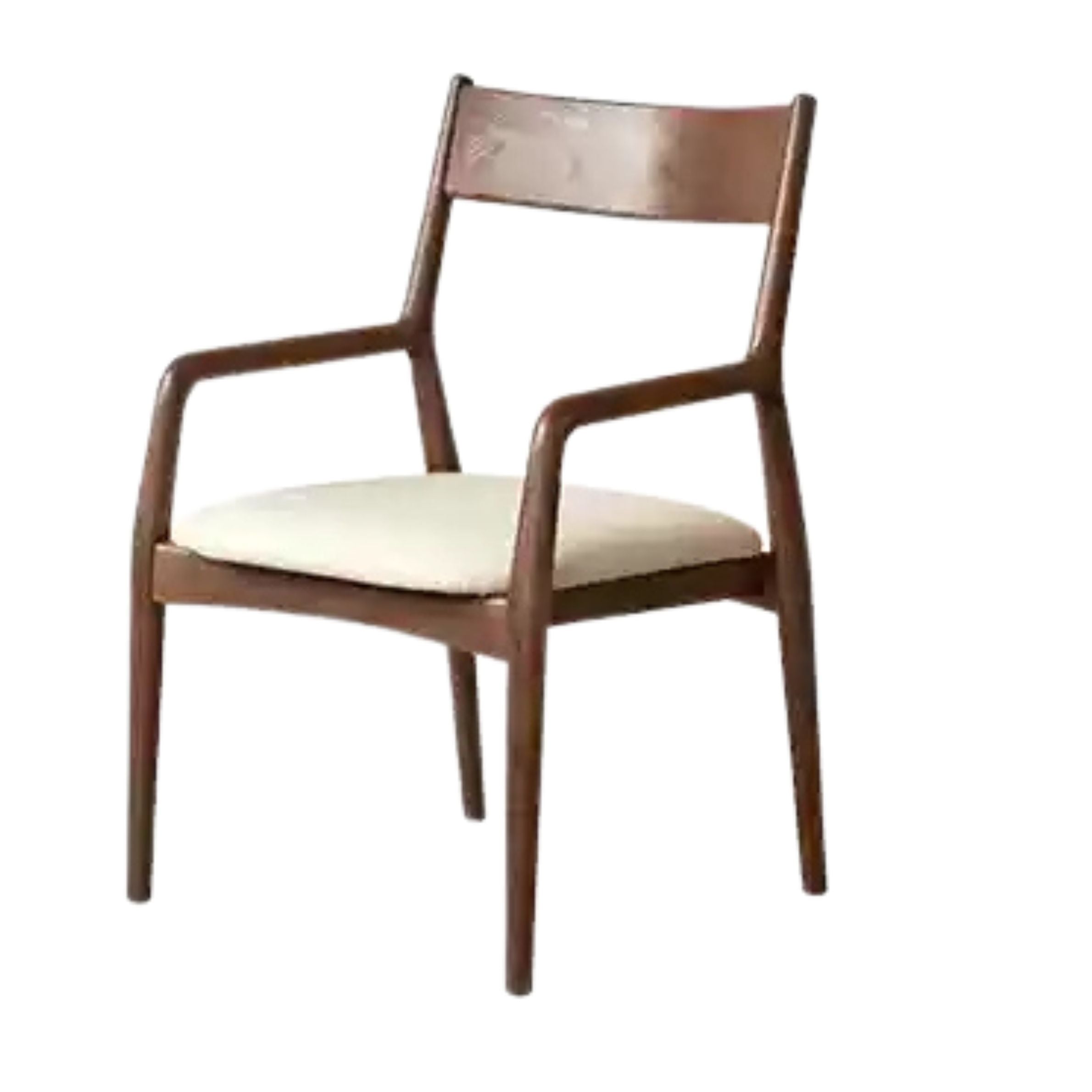 Black Walnut, Oak Solid Wood Retro Soft Pack Dining Chair