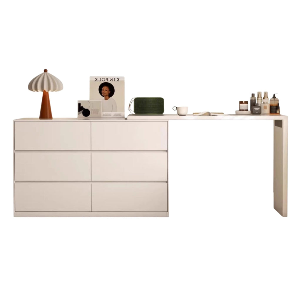 Poplar Solid Wood Makeup Table and Stretchable Dressing Table