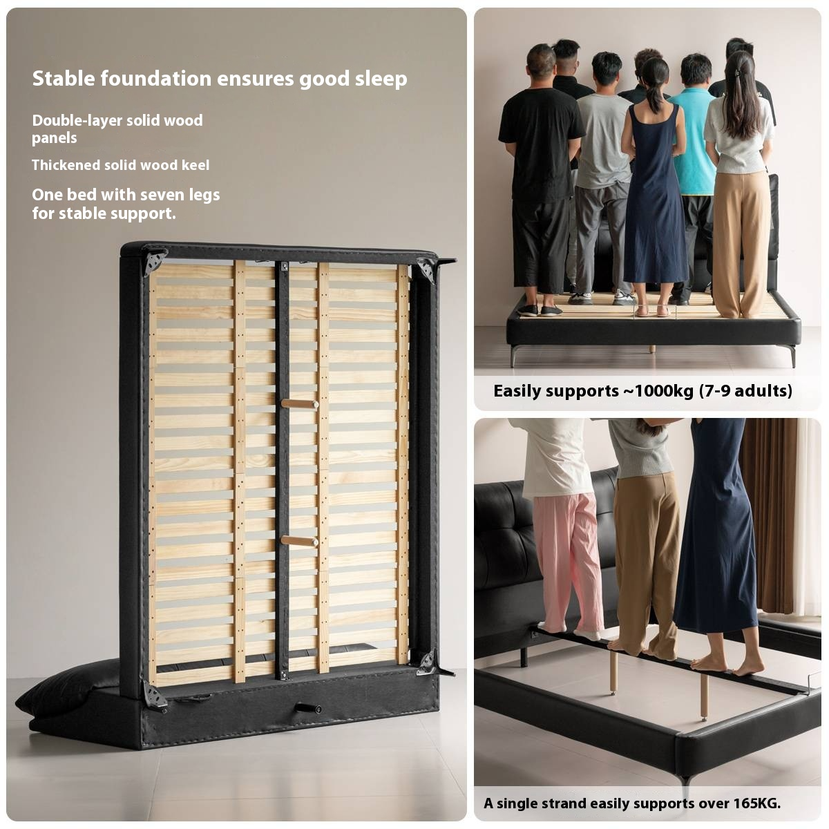 Genuine Leather Luxury Soft Bed