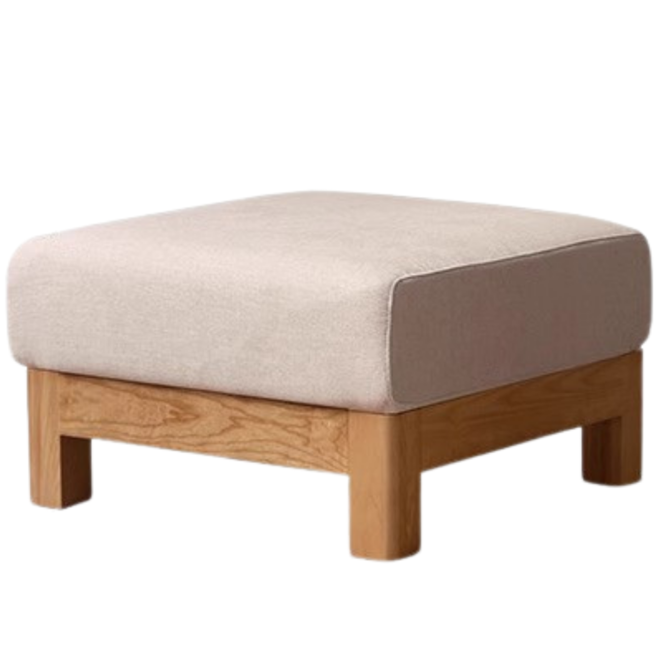 Black Walnut, Oak, Ash, Poplar Solid Wood Footstool Small Fabric Stool