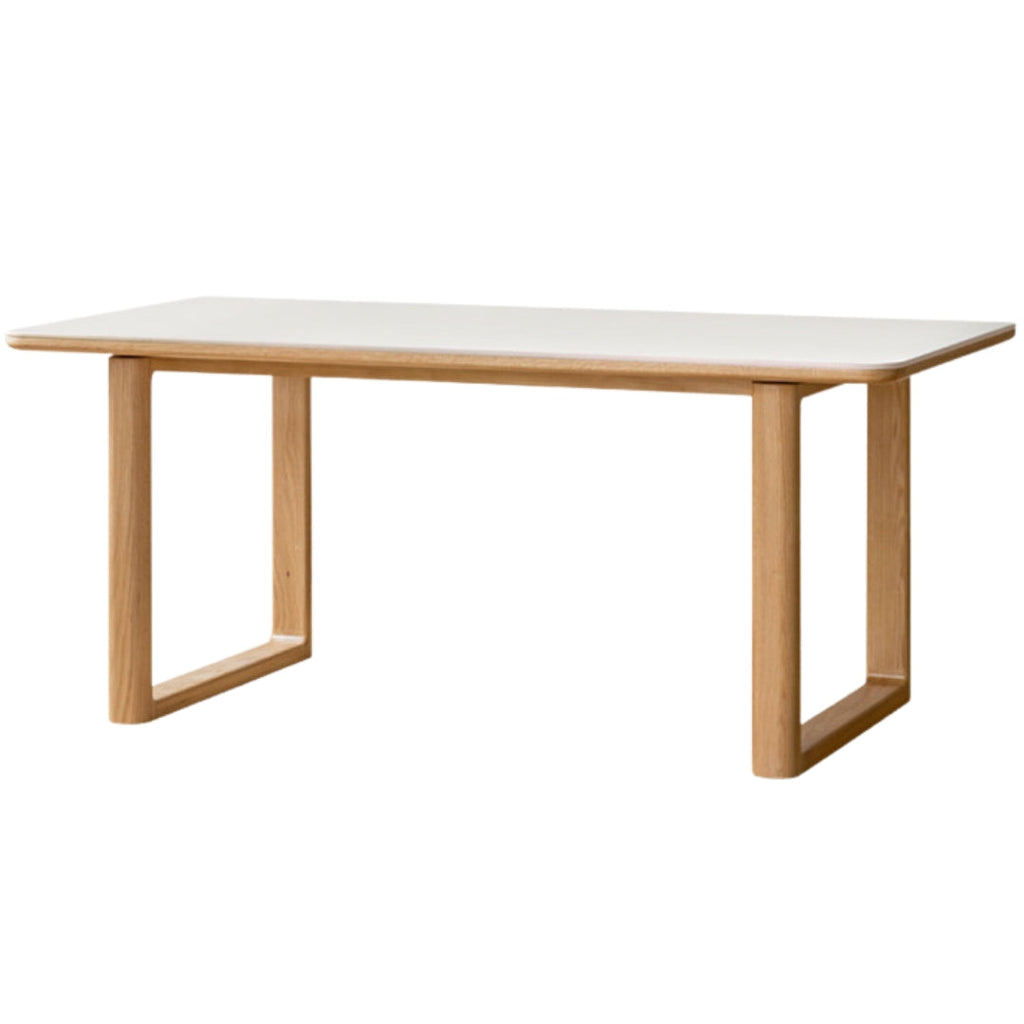 Ash, Oak Solid Wood Rock Board Dining Table