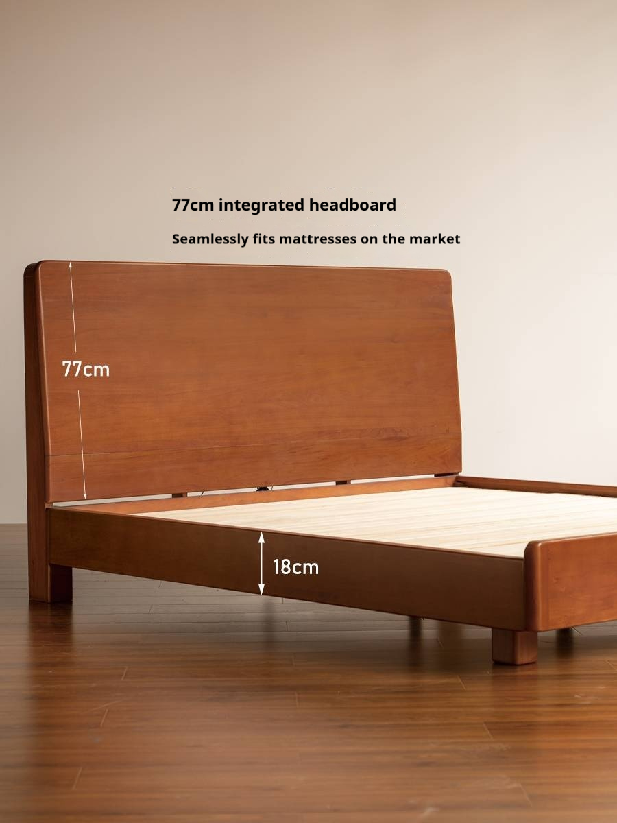 Poplar Solid Wood Multifunctional Luminous Bed