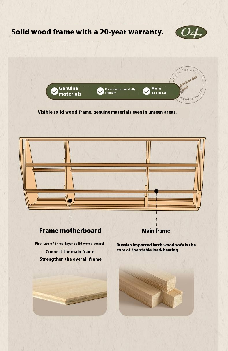 Leather American Retro Bed With Light