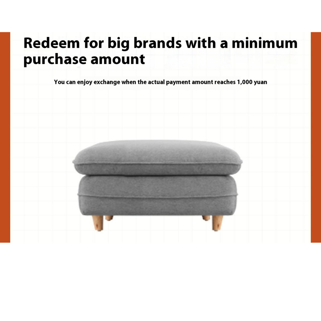 Fabric Wooden Modern Sofa Footstool