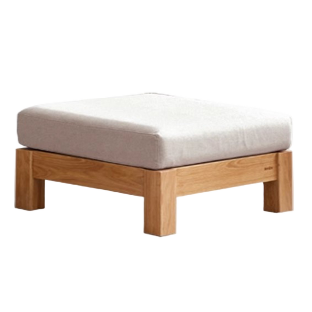 Ash, Oak, Black Walnut Solid Wood  Fabric Footstool-
