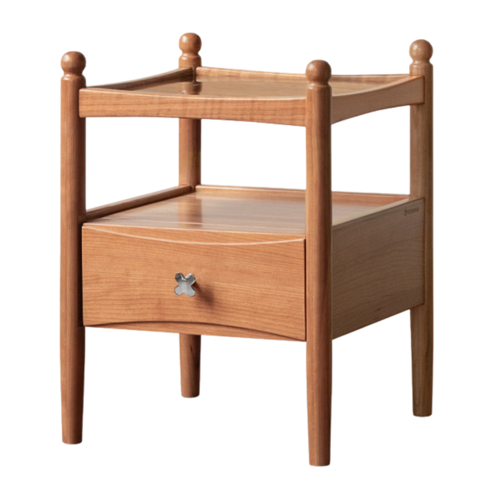 Cherry, Oak Solid Wood French Retro Nightstand