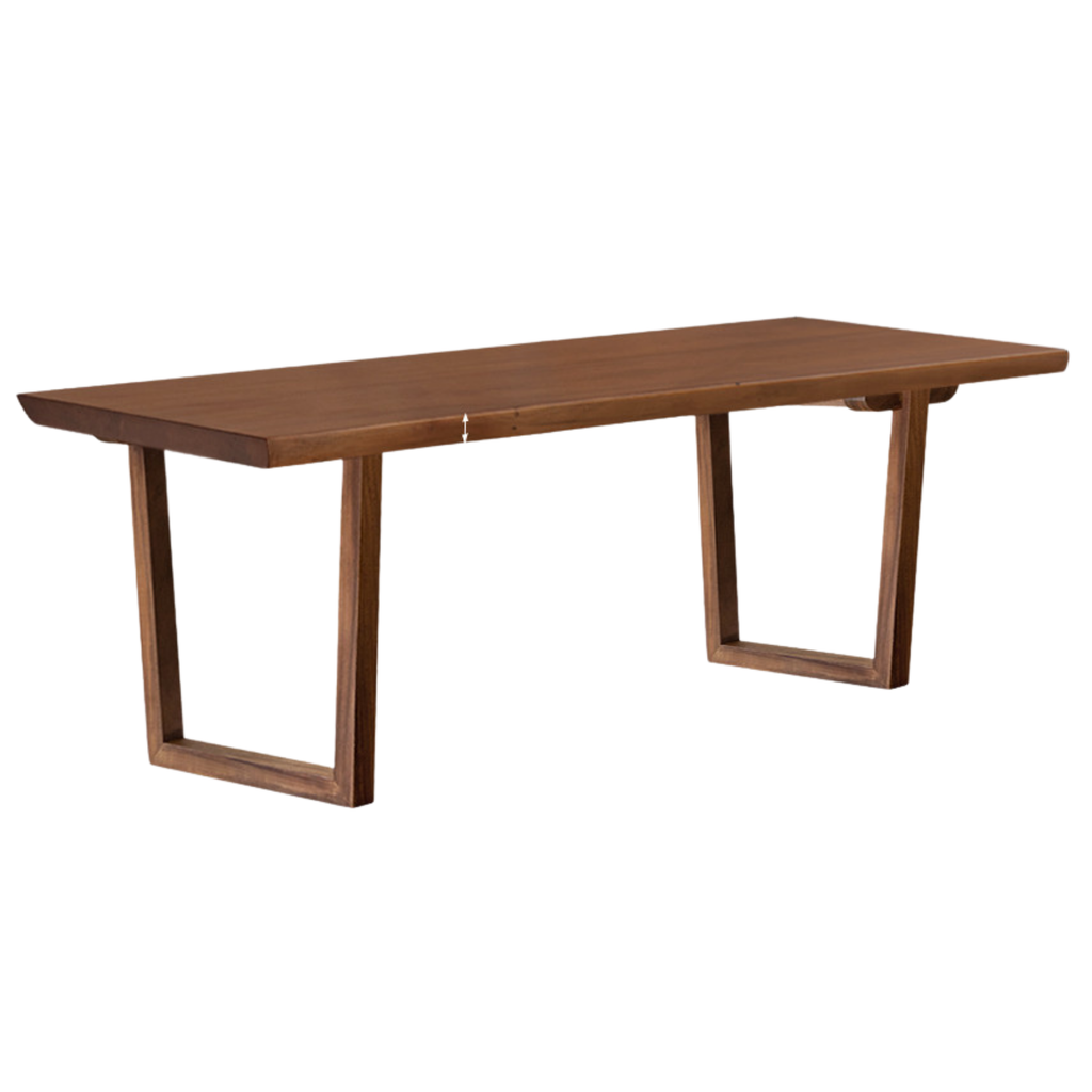 Black Walnut Solid Wood Wabi Sabi Style Large Board Dining Table