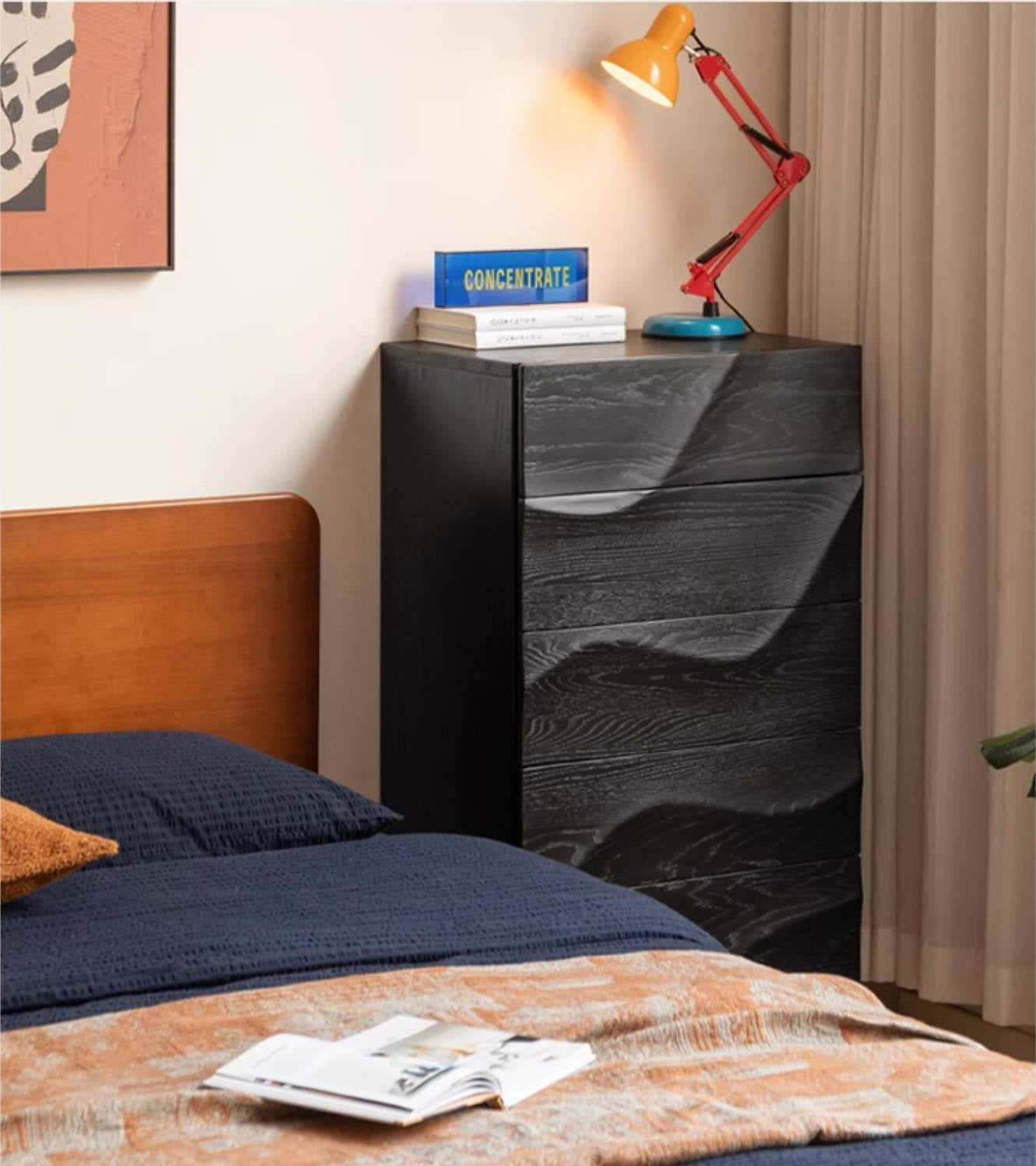 Oak Solid Wood Bauhaus Chest of Drawers