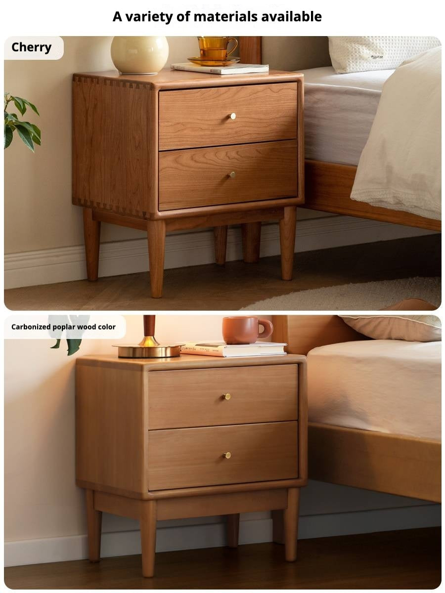 Ash, Cherry Solid Wood Modern Style Nightstand