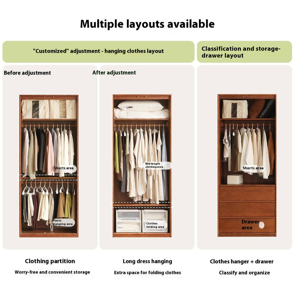 Oak Solid Wood Antique Style Wardrobe.