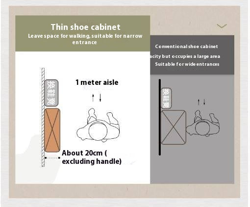 Beech Solid Wood Shoe Cabinet Hallway Cabinet