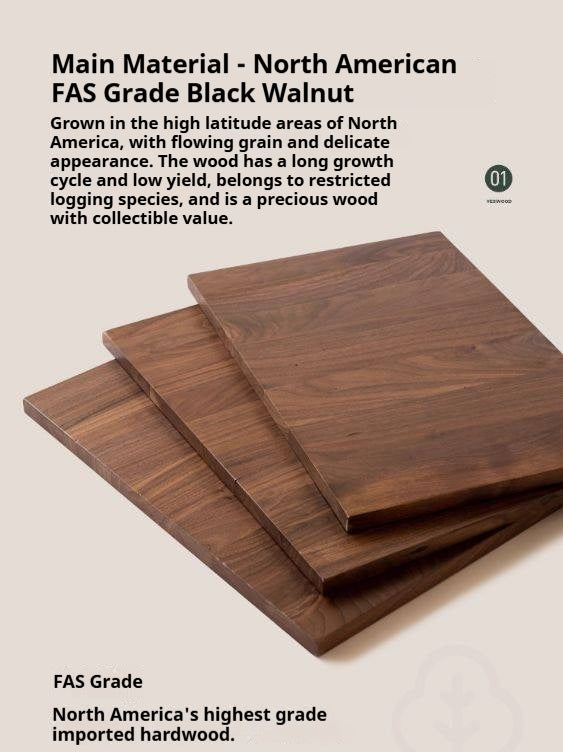 Black Walnut Solid Wood Dining Cabinet Antique Style Rock Board