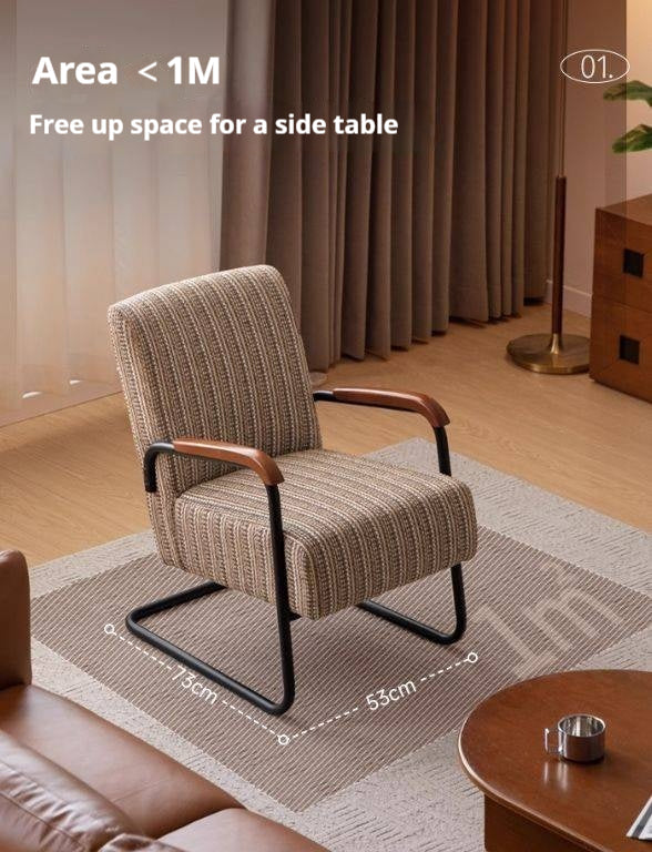 Fabric Sofa Middle Retro Chair