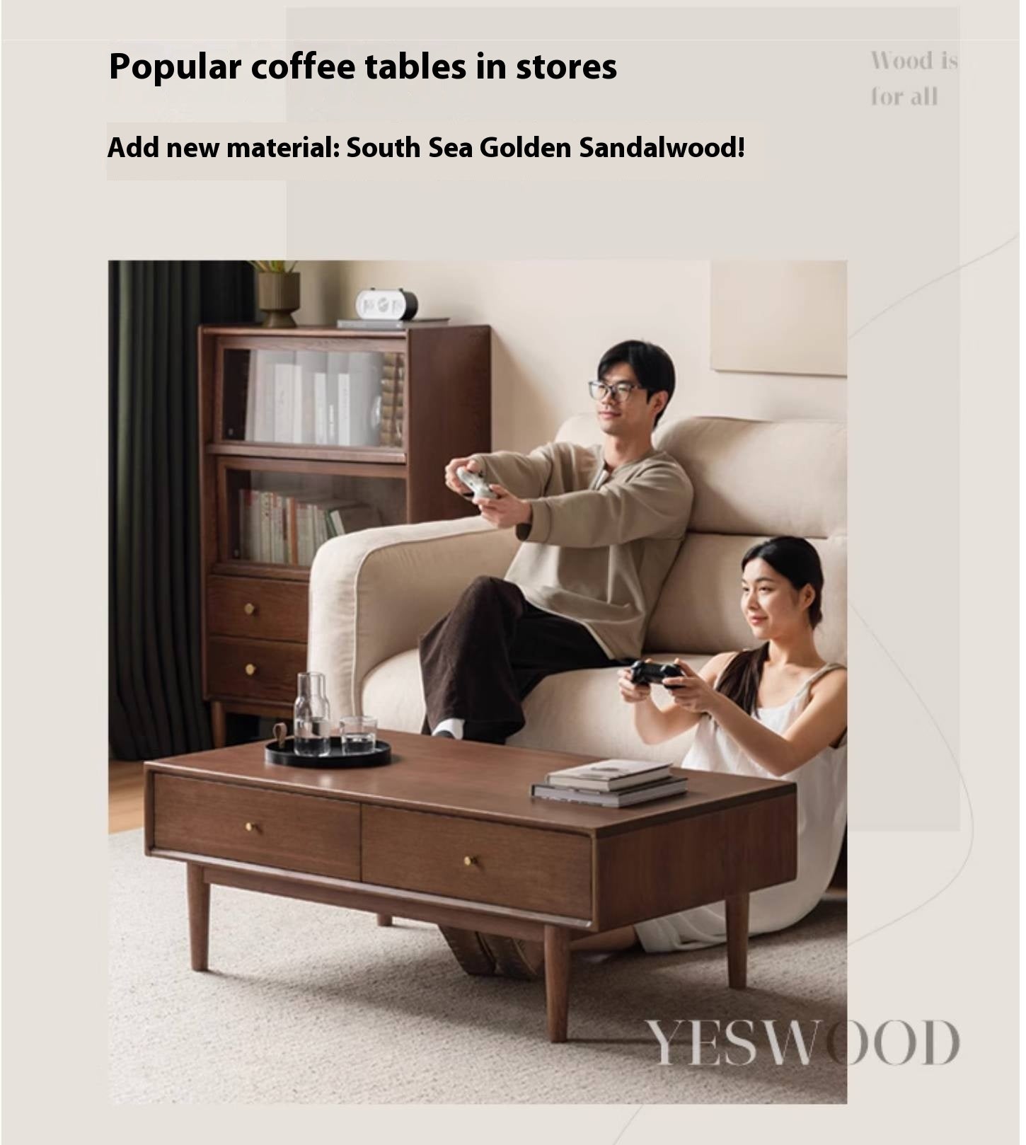 Black Walnut Solid Wood Coffee Table