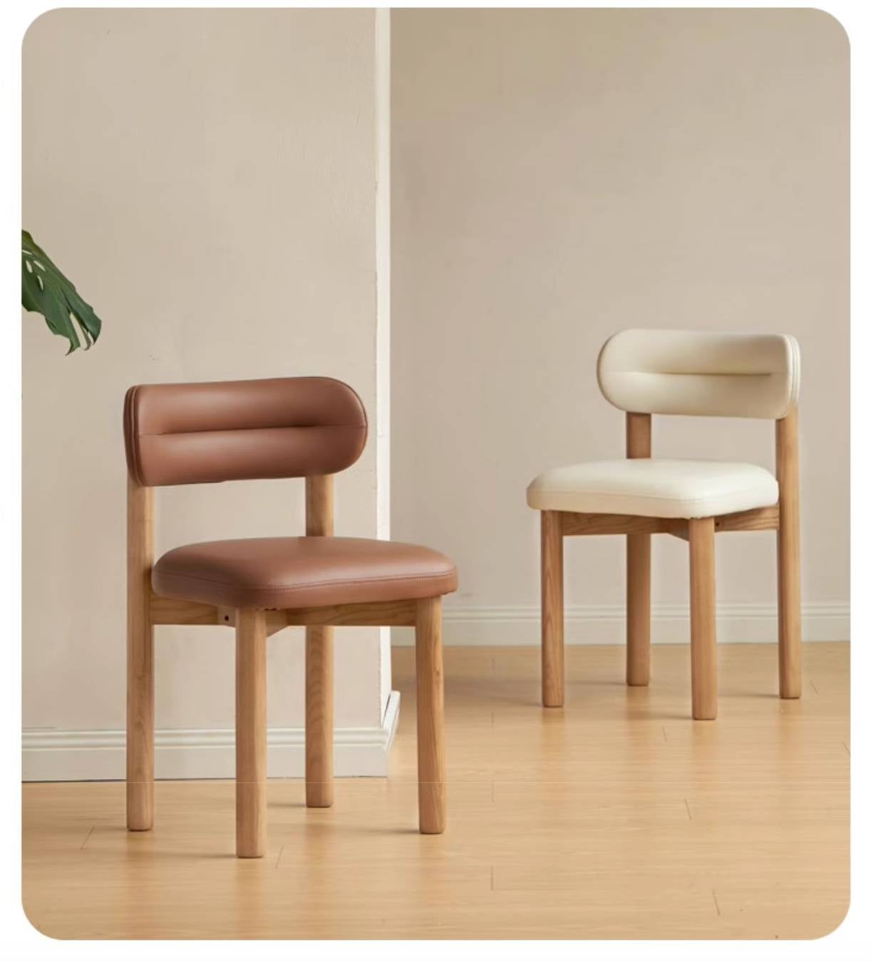 Ash Solid Wood Modern Makeup Stool