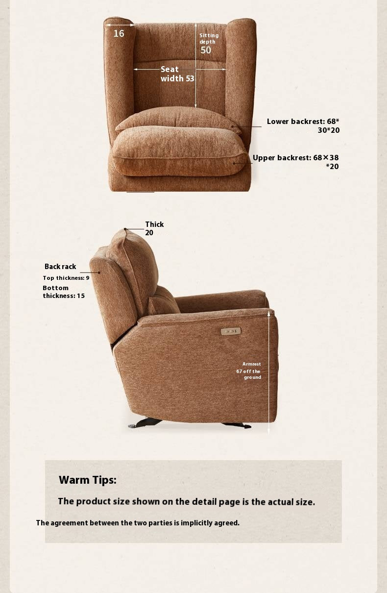 Fabric Lounge Electric Rocking Armchair
