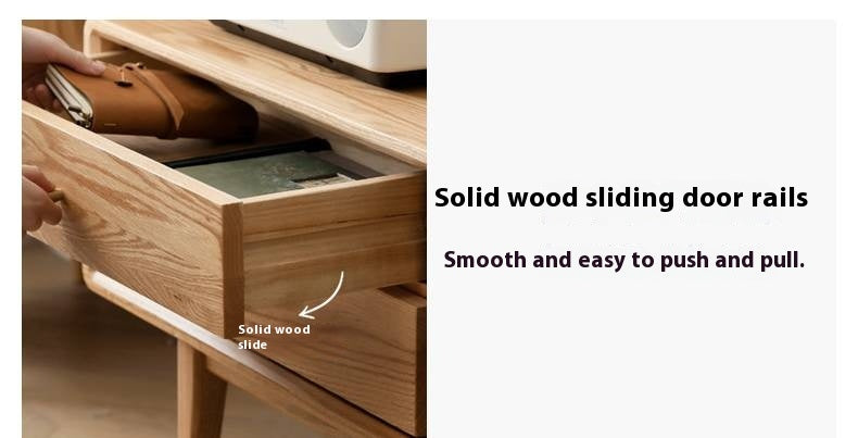 Oak Solid Wood Modern TV Cabinet