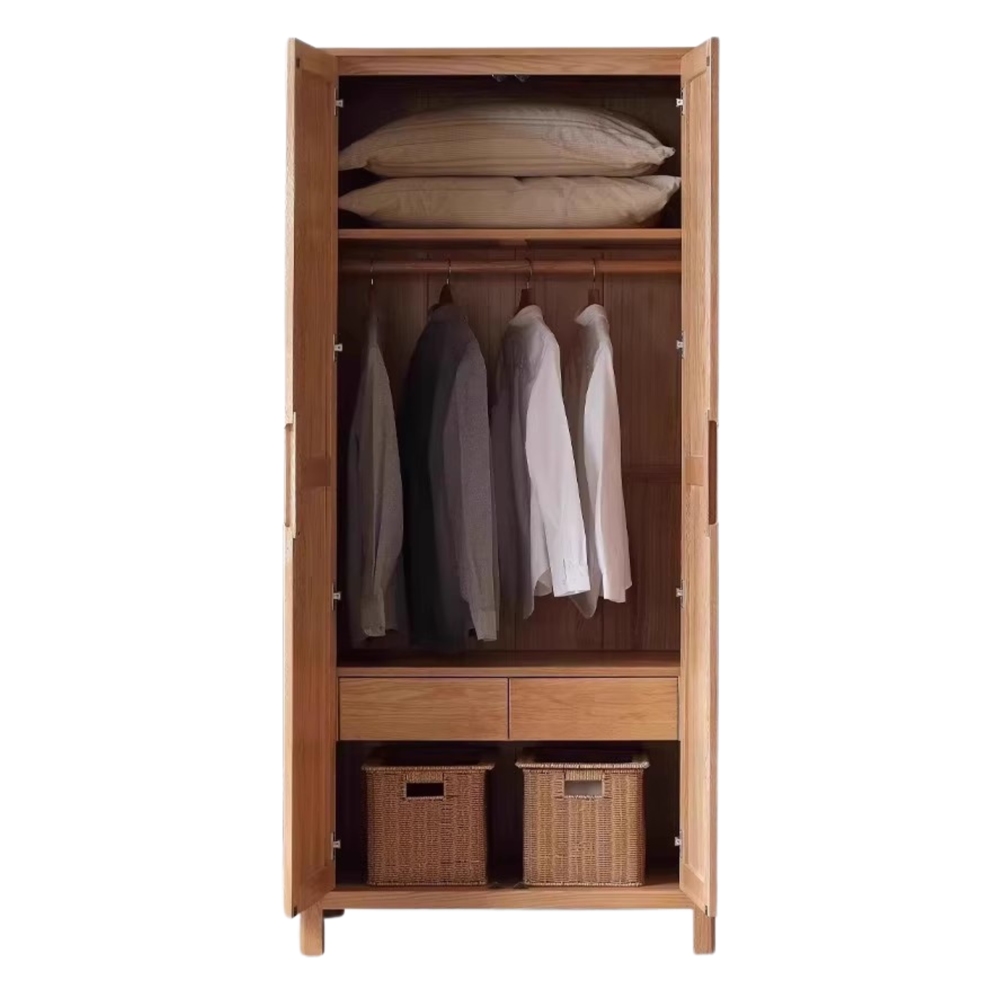 Oak solid wood combined Wardrobe.