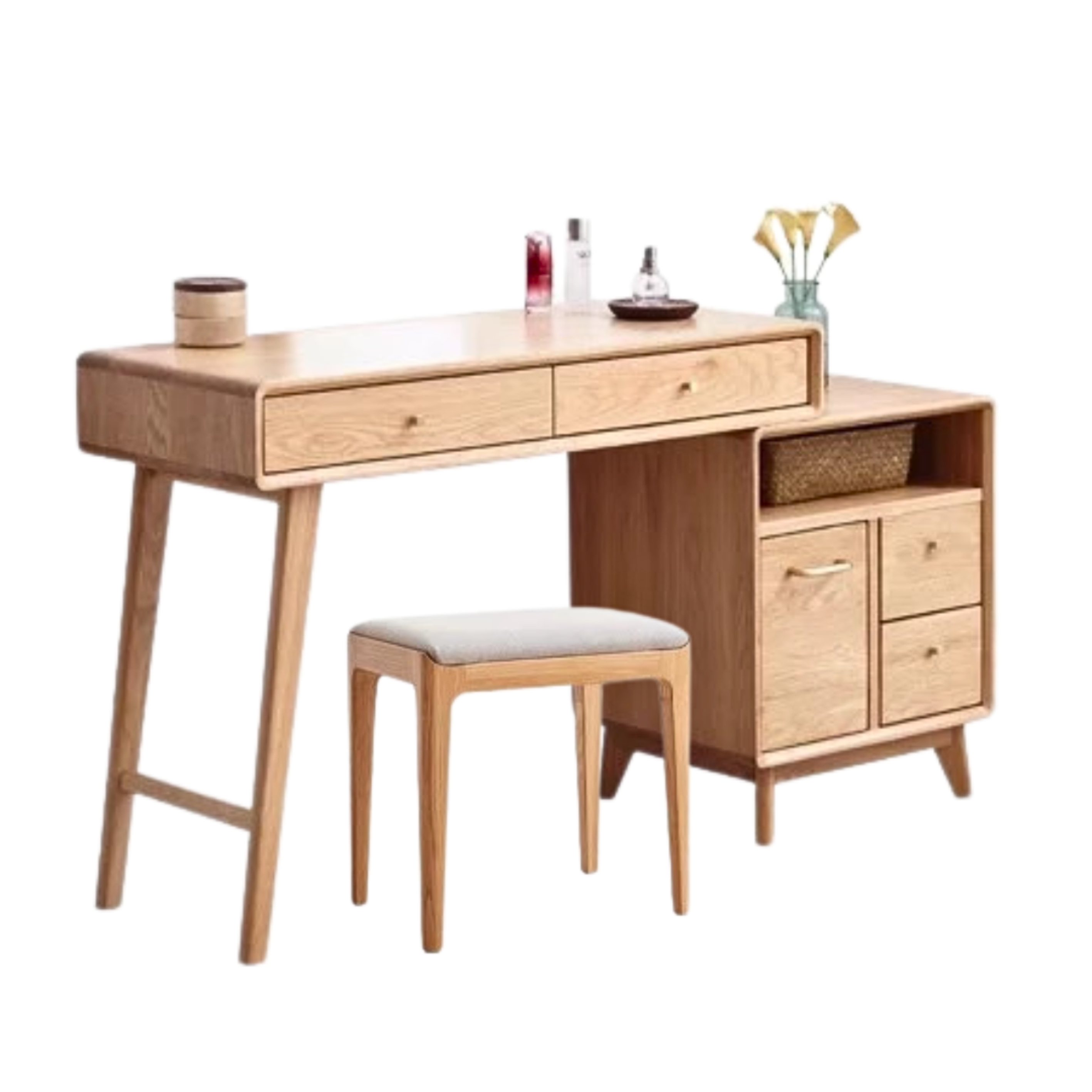 Oak solid wood Dressing Table Telescopic -USA
