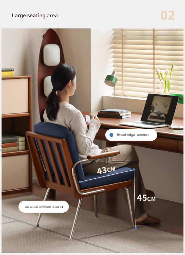 Solid Rubberwood Bauhaus Style Leisure Chair