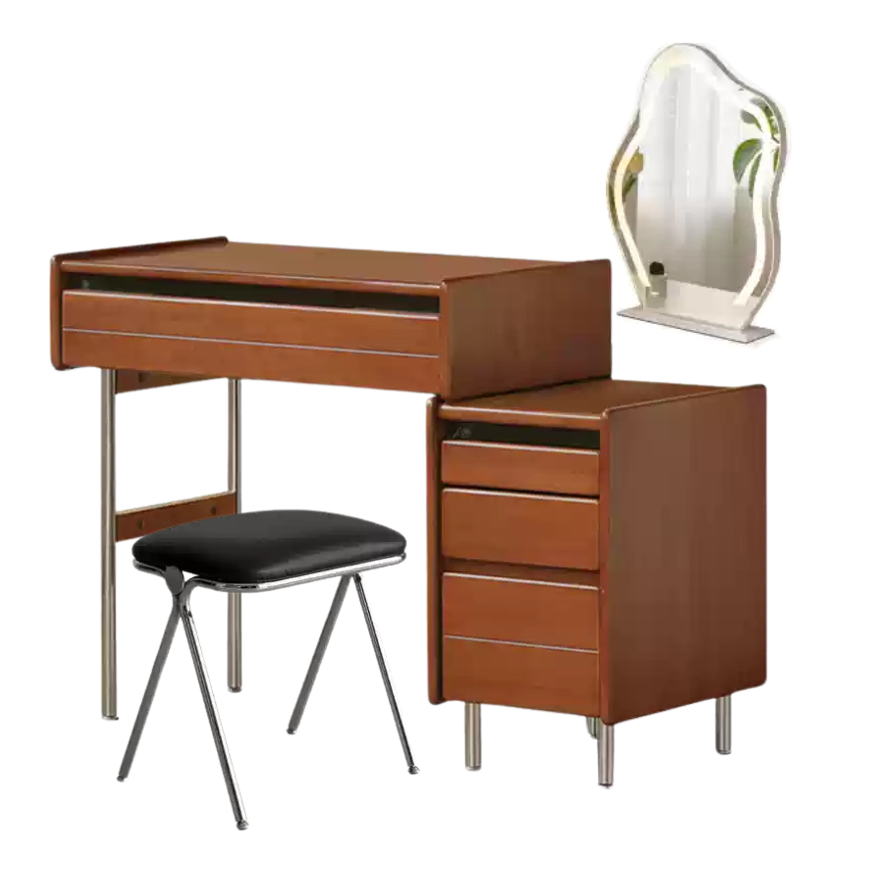 Poplar Solid Wood Bauhaus Multi Functional Dressing Table.