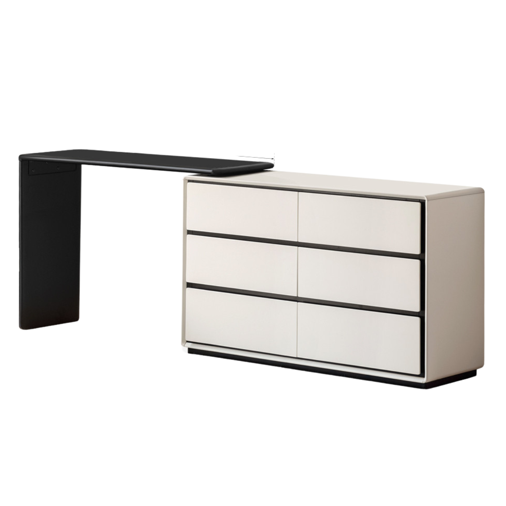 Solid Rubberwood Rotating Modern Dressing Table.