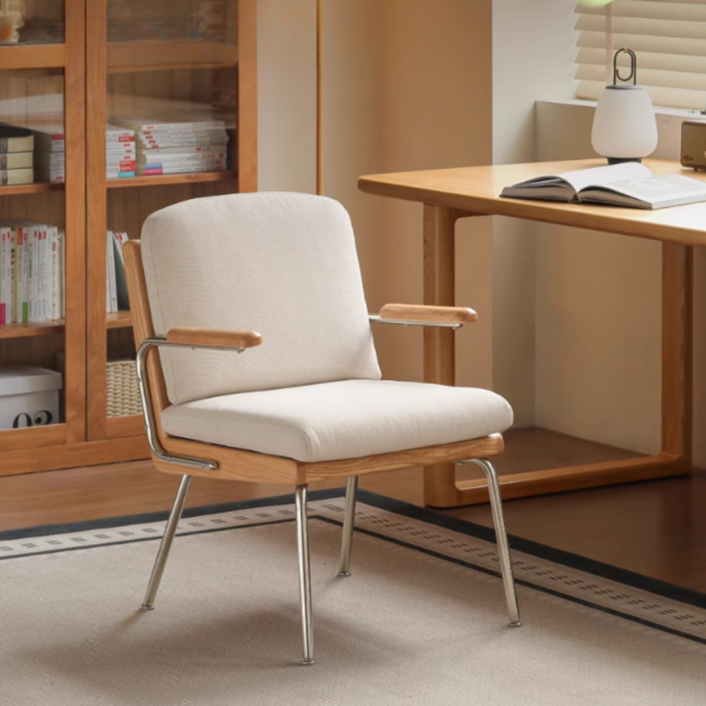 Oak Solid Wood Modern Minimalist Soft Office Chair