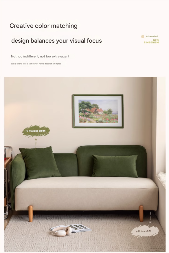 Fabric Modern Simple Double Sofa.