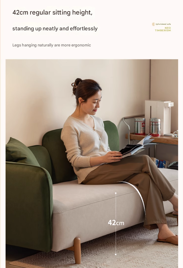 Fabric Modern Simple Double Sofa.