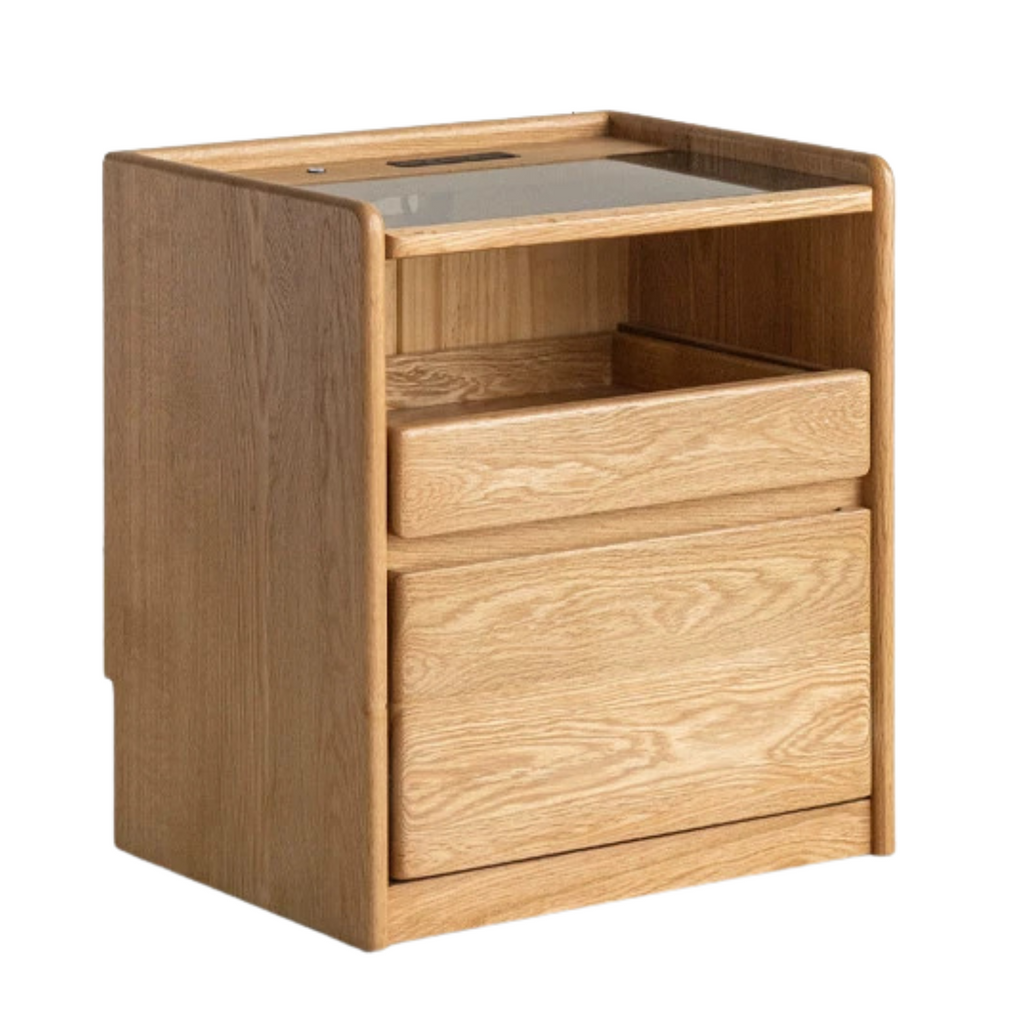 Oak, Ash Solid Wood Modern Nightstand