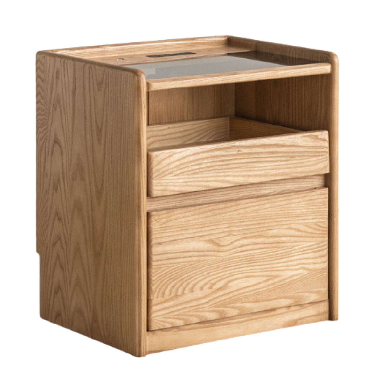 Oak, Ash Solid Wood Modern Nightstand