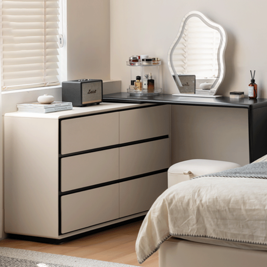Solid Rubberwood Rotating Modern Dressing Table.