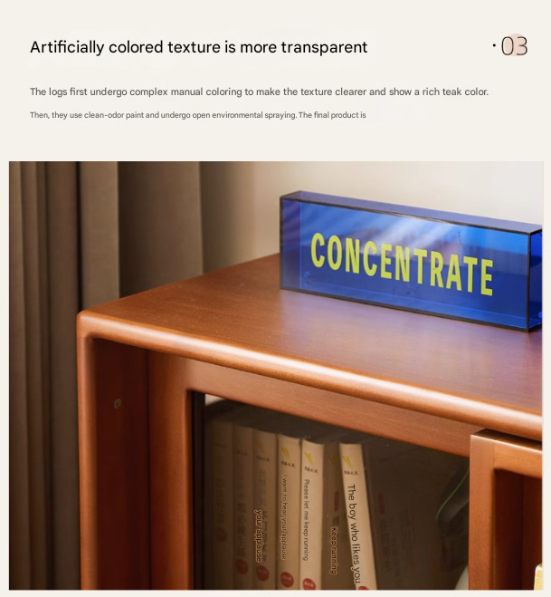 Poplar Solid Wood Ancient Style Sliding Door Side Cabinet