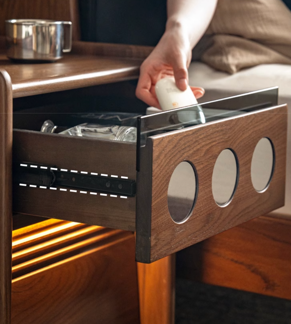 Black Walnut, Cherry, Ash, Poplar Solid Wood Nightstand