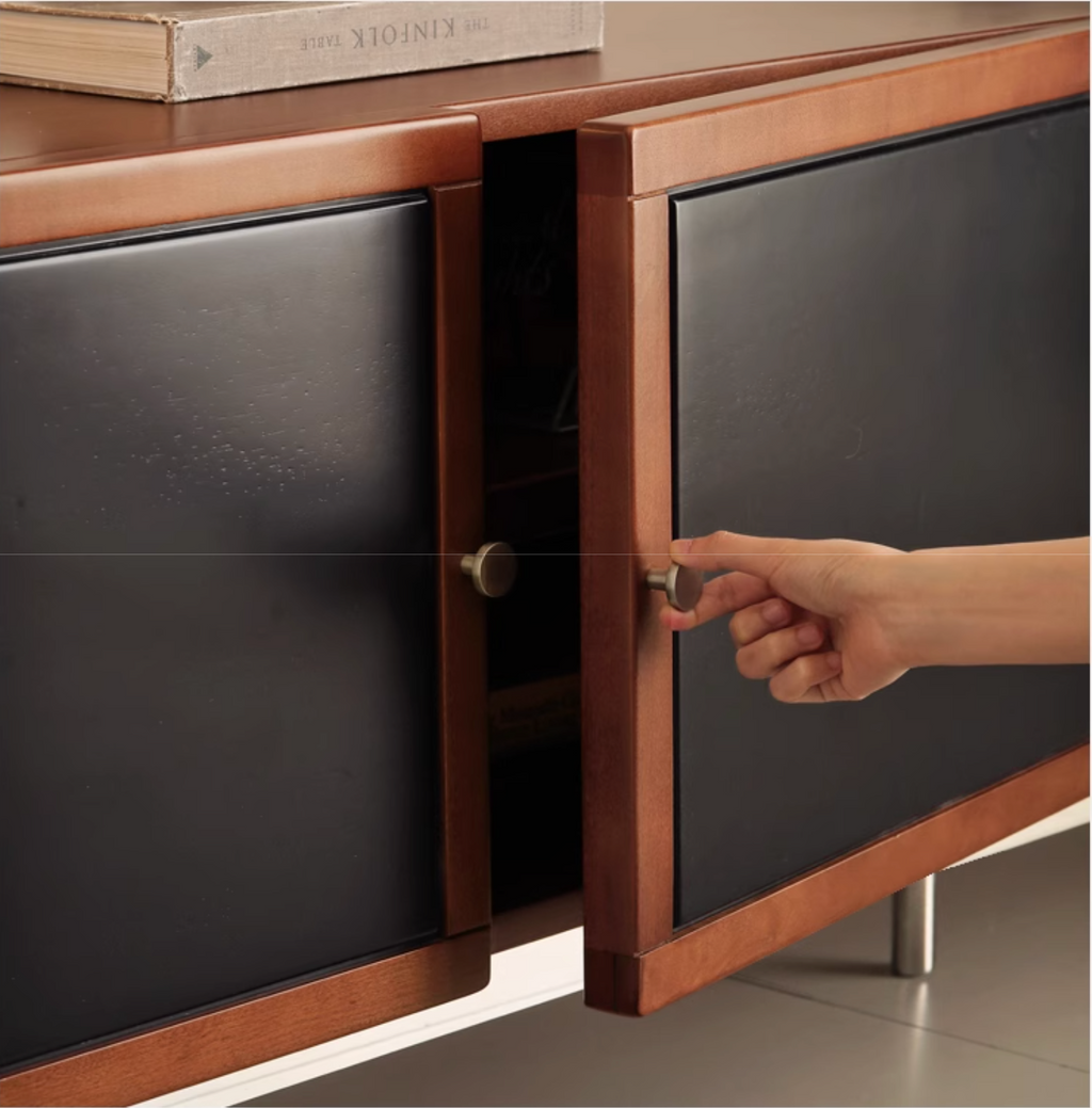 Poplar Solid Wood Bauhaus TV Stand