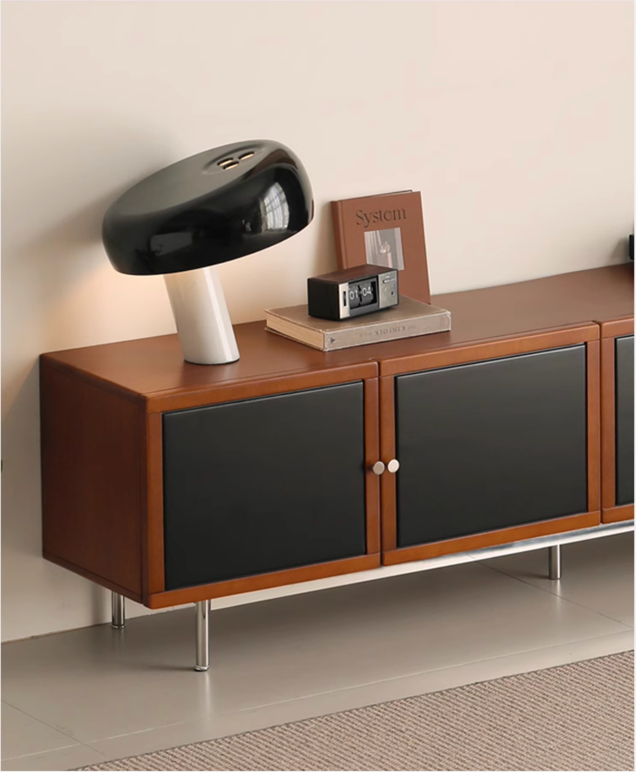 Poplar Solid Wood Bauhaus TV Stand