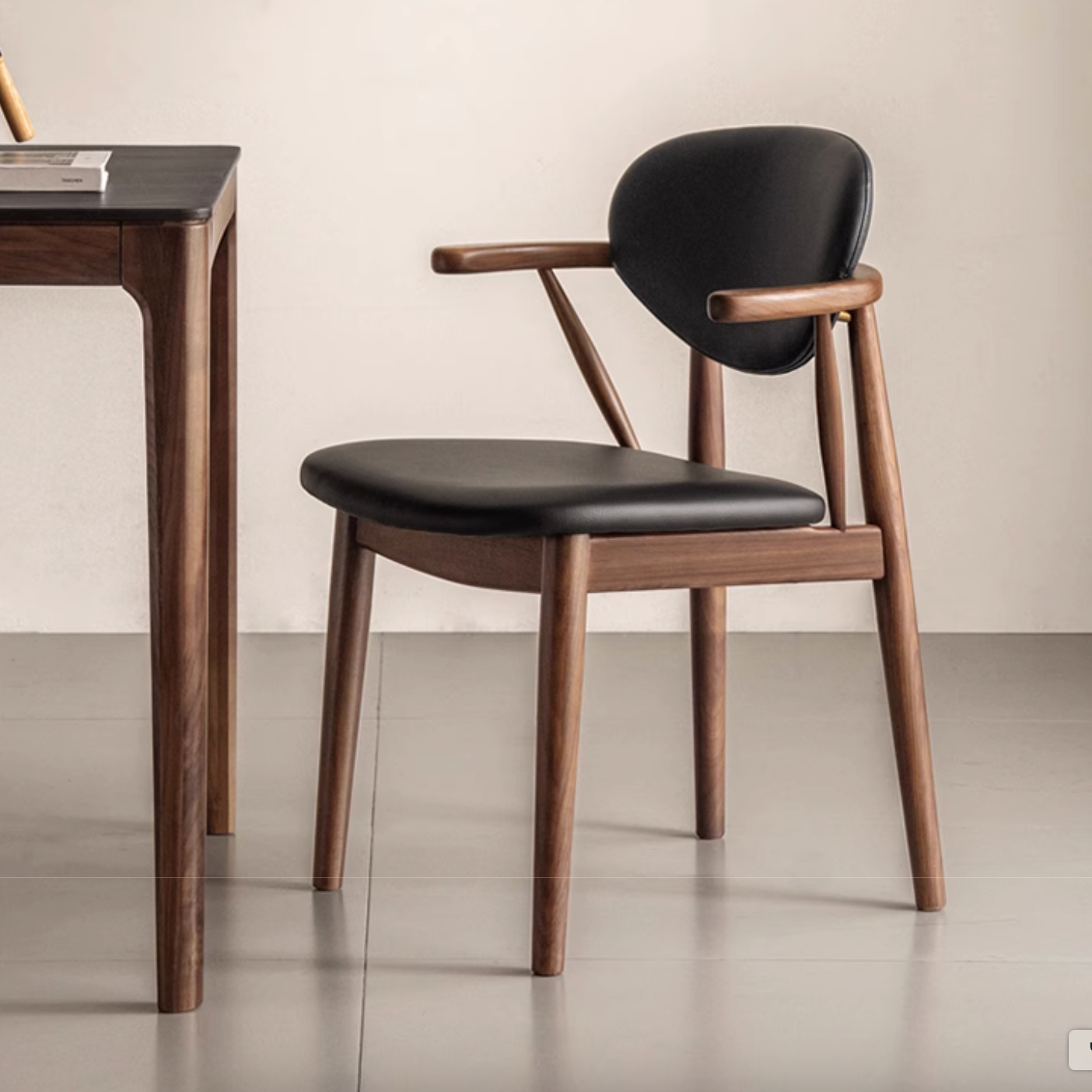 Solid Golden Sandalwood Dining Armchair