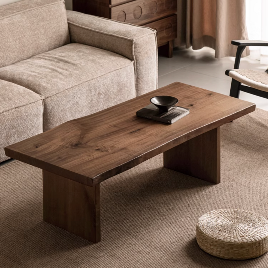 Black Walnut Solid Wood Wabi Sabi Style Coffee Table