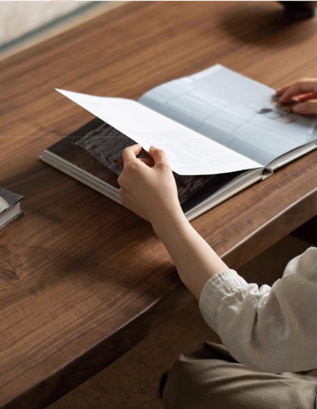 Black Walnut Solid Wood Wabi Sabi Style Coffee Table