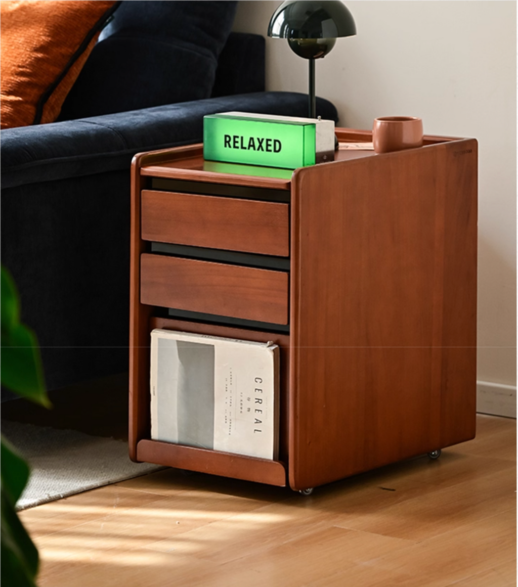 Oak Solid Wood Simple Style Nightstand
