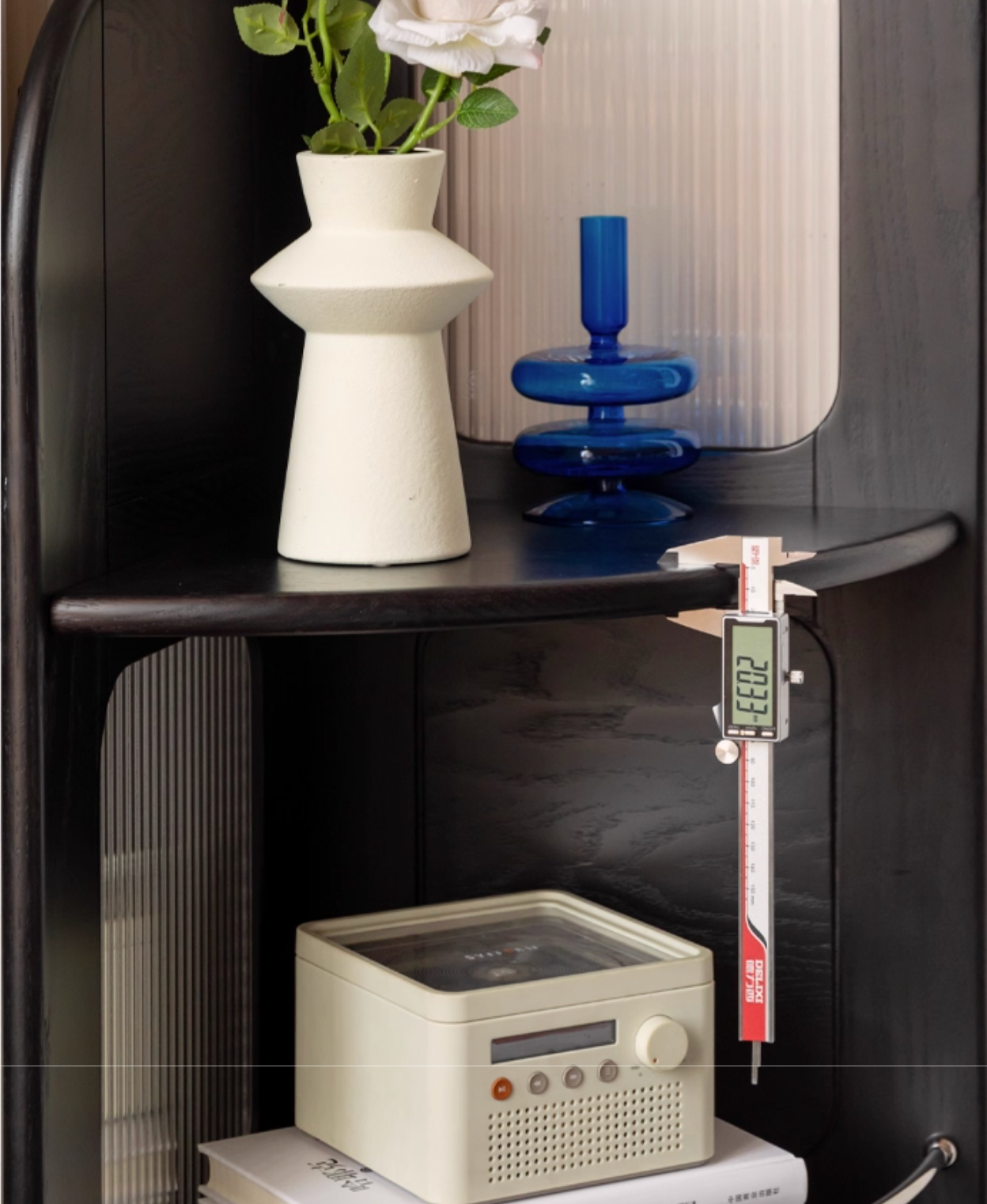 Oak Solid Wood Bauhaus Style Wall Mounted Corner Bookshelf