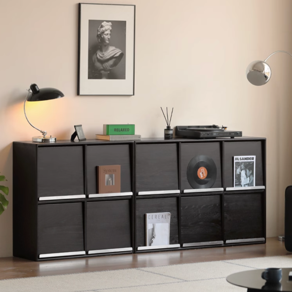 Oak Solid Wood Bauhaus Bookcase Module Combination