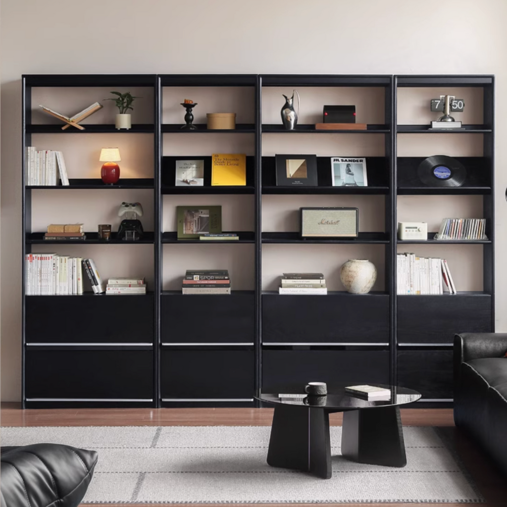 Oak Solid Wood Bauhaus Style Bookcase