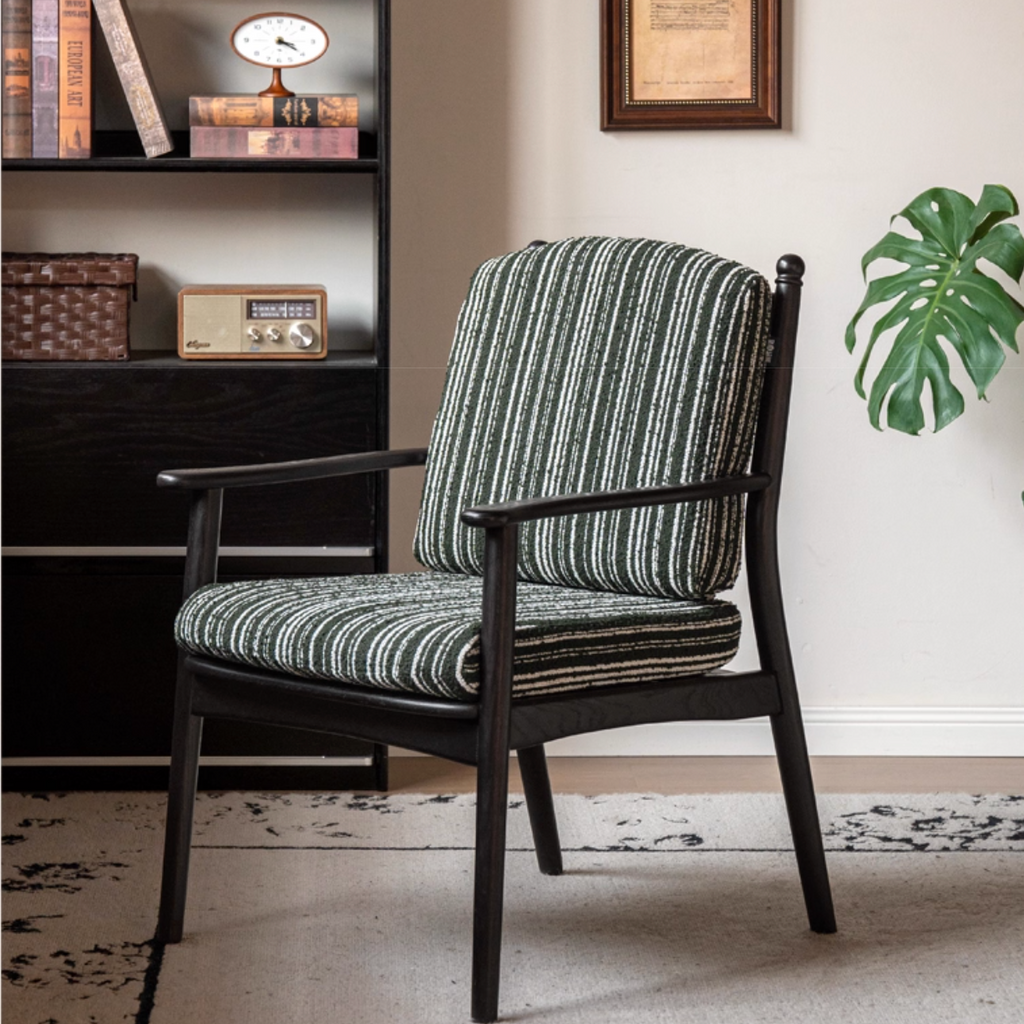 Ash Solid Wood Antique Style Soft Armchair