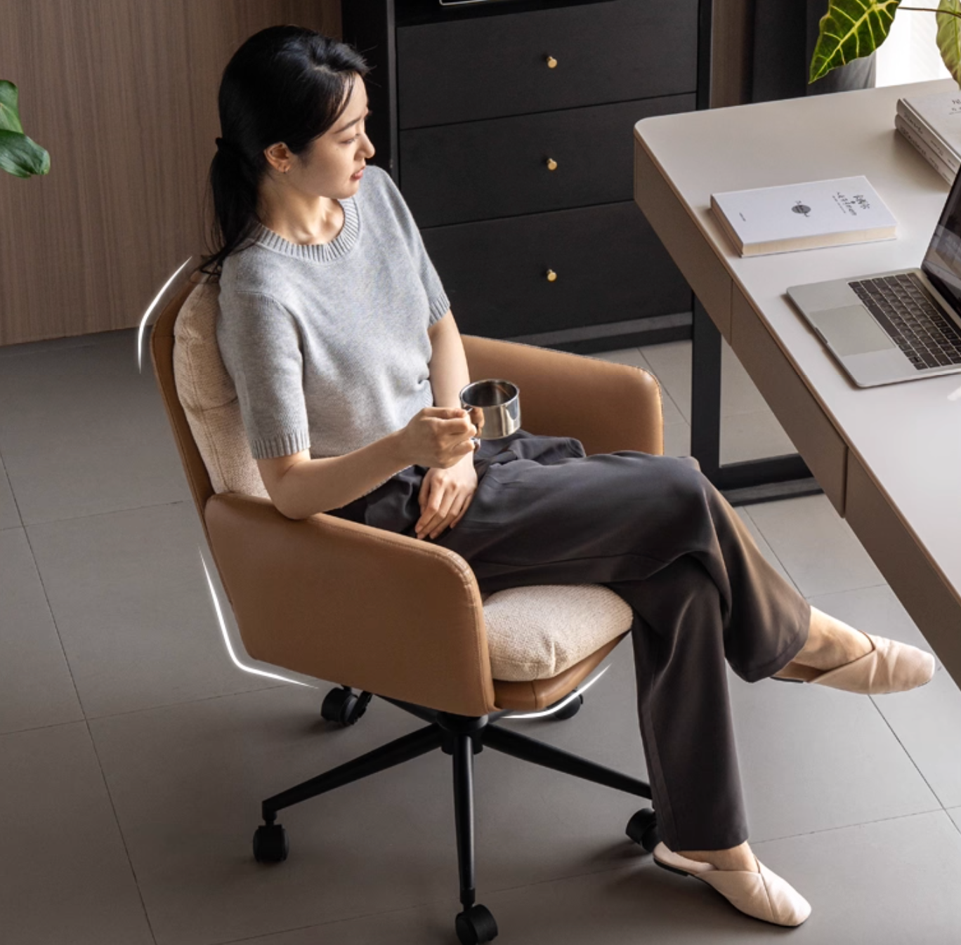 Fabric Simple Leisure Soft Office Chair