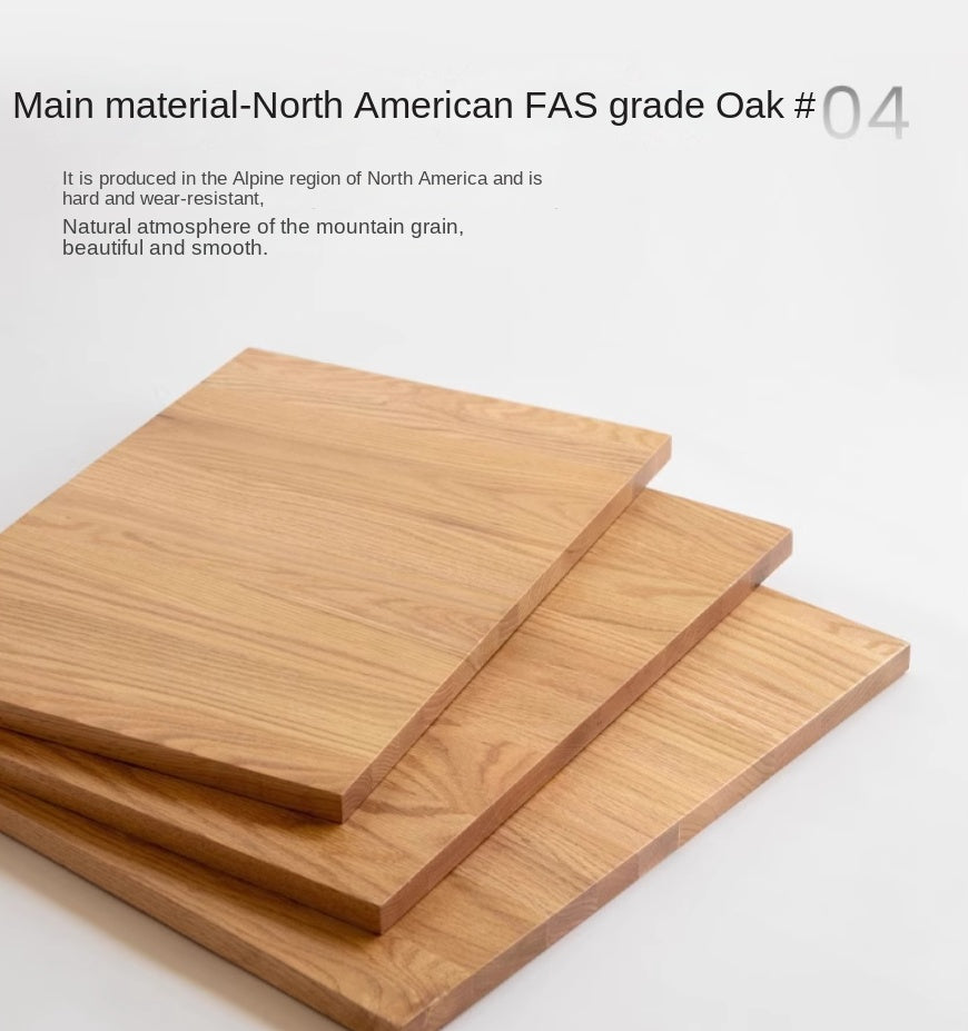 Oak Solid Wood Restaurant Rock Board Dining Table