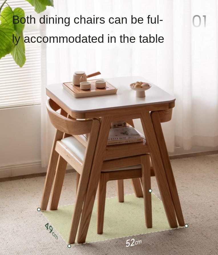 Oak Solid Wood Restaurant Rock Board Dining Table