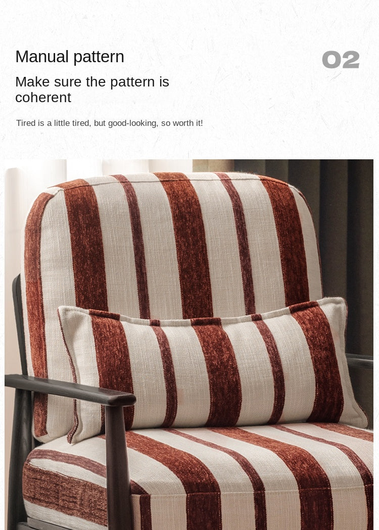 Oak Solid Wood French Retro Single Chair